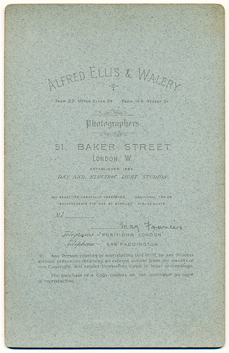 Cabinet Card by Ellis & Walery